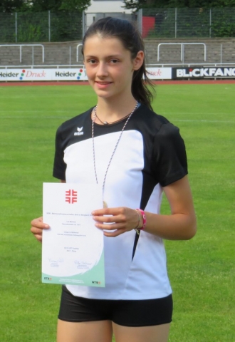 NRW-Mehrkampfmeisterin 2018 Lea Mertens (W14/15) Oberodenthaler SC RTB Fünfkampf